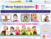 Tablet Screenshot of childrensdentistwoodstock.com